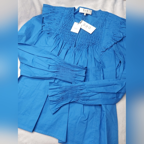 SEA New York Blouse Blue Size Extra Small - Picture 1 of 3